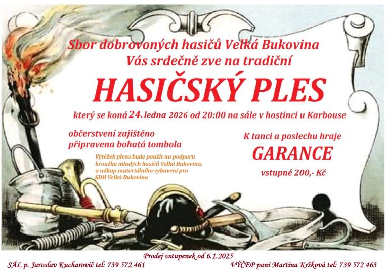 Ples SDH Velká Bukovina